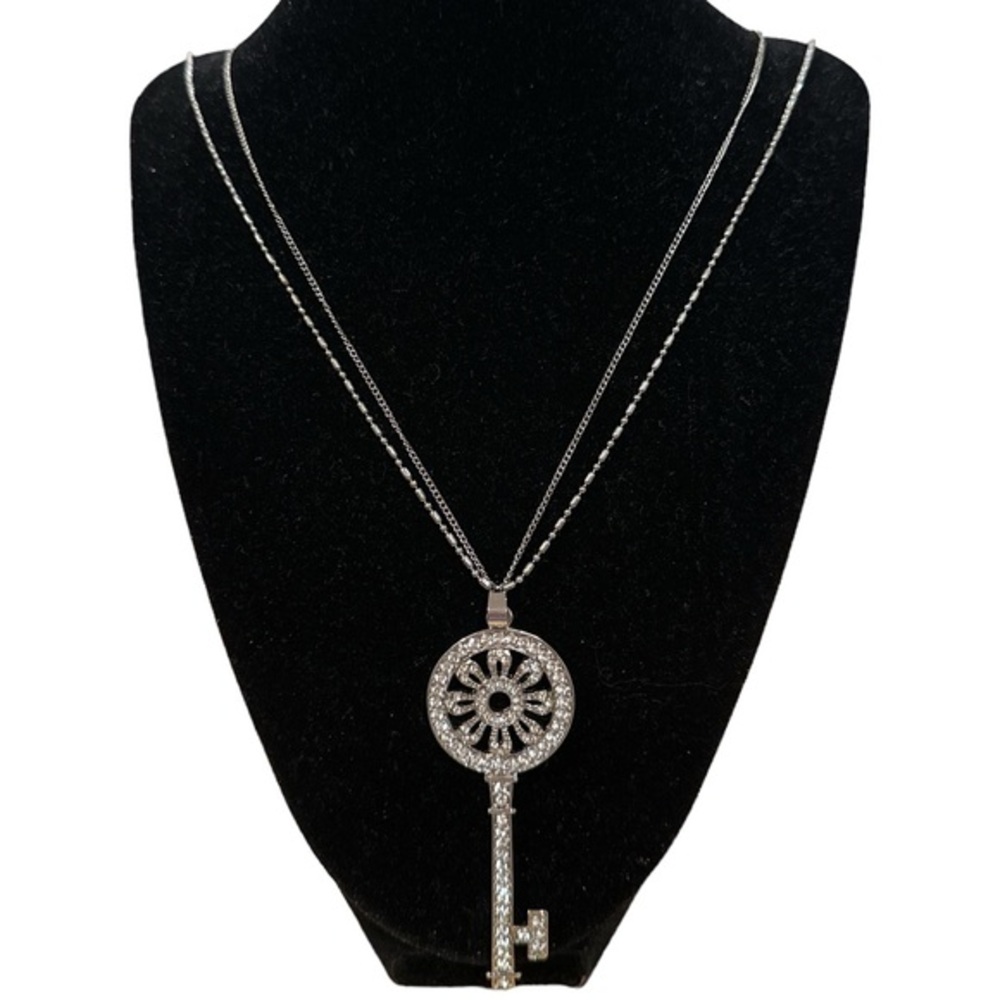Jewelz Rhinestone Silver-Tone Key